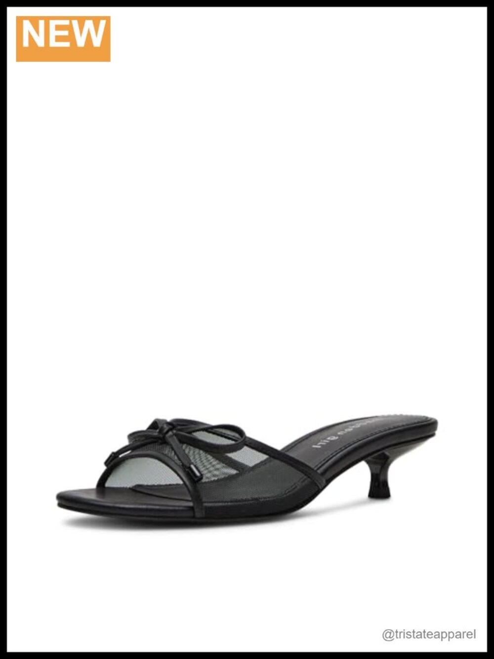 Kitten Heel Slingback Slide Sandal Mesh Slip-On Casual Evening